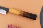 Couteau universel 15cm japonais artisanal Yuzo Black AS chêne brûlé