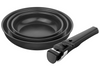Set de 3 poêles Zwilling Unlock Ceraforme® Titanium en aluminium 20, 24 et 28 cm + 1 poignée amovible