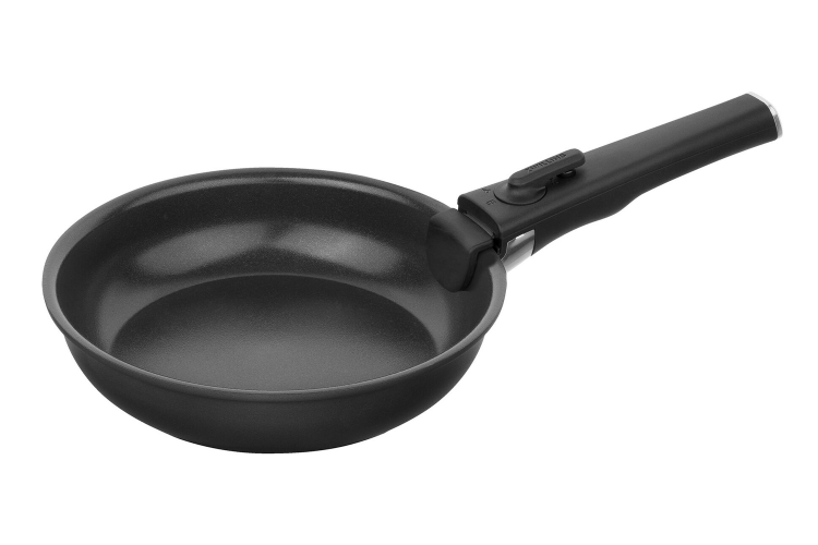 Set de 3 poêles Zwilling Unlock Ceraforme® Titanium en aluminium 20, 24 et 28 cm + 1 poignée amovible