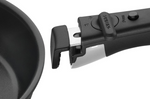 Set de 3 poêles Zwilling Unlock Ceraforme® Titanium en aluminium 20, 24 et 28 cm + 1 poignée amovible