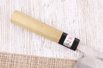Couteau santoku 18cm japonais artisanal Fujiwara Maboroshi manche en magnolia