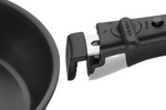 Set de 2 poêles Zwilling Unlock Ceraforme® Titanium en aluminium 20 et 28cm + 1 poignée amovible