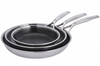 Set de 3 poêles Zwilling Peak Ceraforce® HyCoat en acier inoxydable et revêtement céramique 20, 24 et 26cm