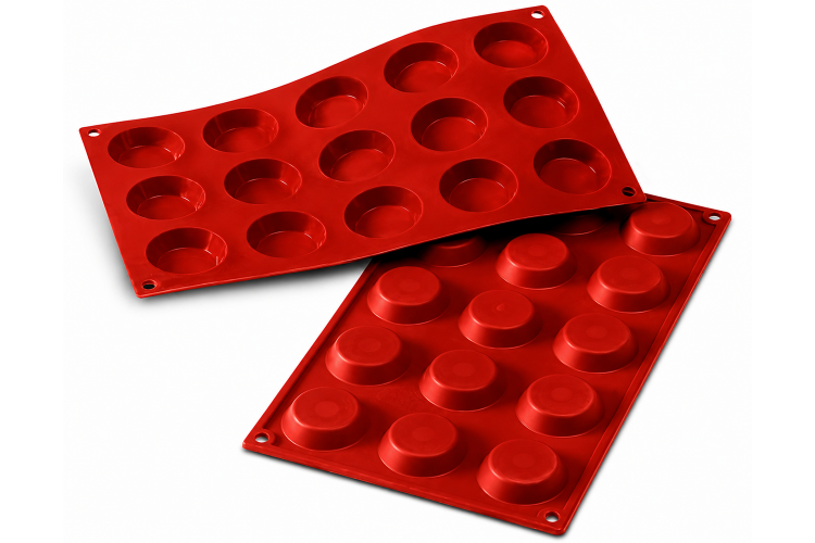 Moule en silicone professionnel Silikomart Silicon Flex 300x175mm 15 mini tartelettes 4.5cm