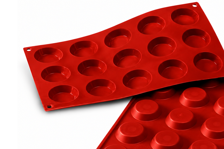Moule en silicone professionnel Silikomart Silicon Flex 300x175mm 15 mini tartelettes 4.5cm