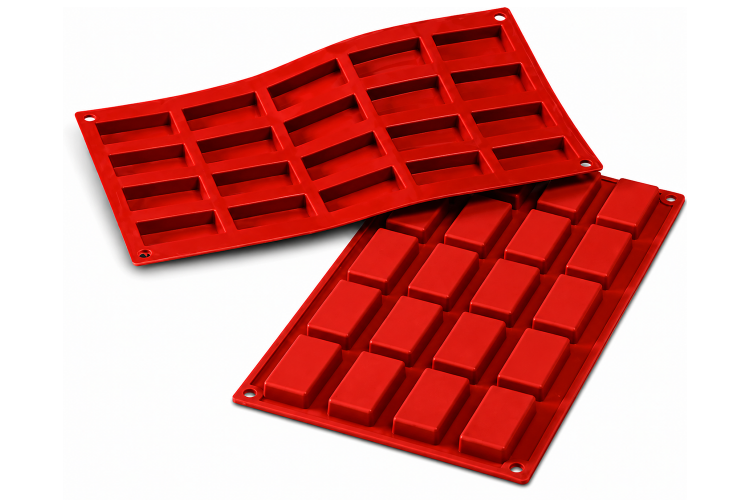 Moule en silicone professionnel Silikomart Silicon Flex 300x175mm 20 mini financiers