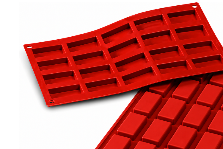 Moule en silicone professionnel Silikomart Silicon Flex 300x175mm 20 mini financiers
