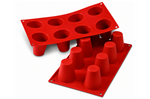 Moule en silicone professionnel Silikomart Silicon Flex 300x175mm 8 babas 5.5cm