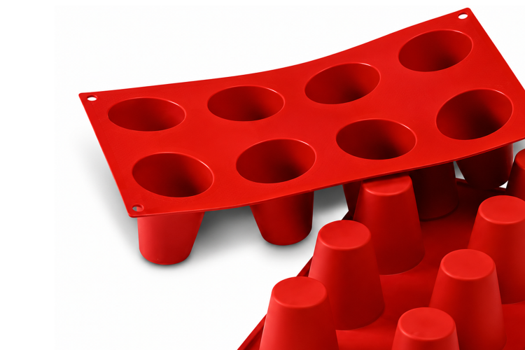 Moule en silicone professionnel Silikomart Silicon Flex 300x175mm 8 babas 5.5cm