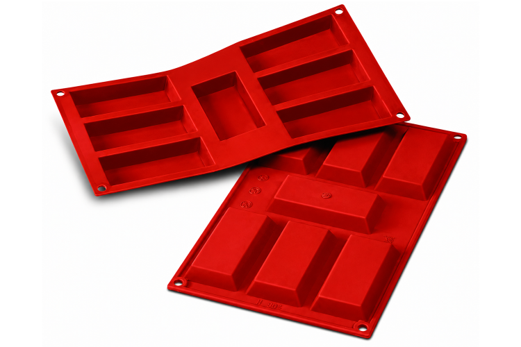 Moule en silicone professionnel Silikomart Silicon Flex 300x175mm 7 financiers