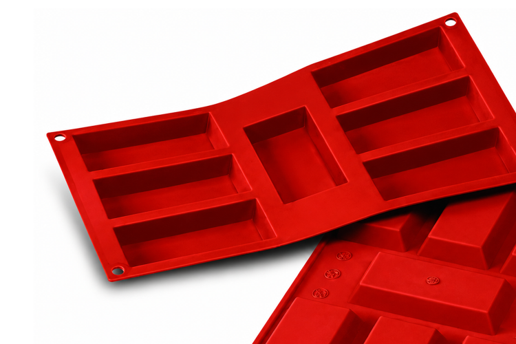 Moule en silicone professionnel Silikomart Silicon Flex 300x175mm 7 financiers