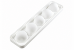 Moule pâtissier 5 fraises 3D Silikomart en silicone blanc