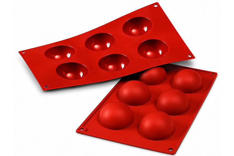 Moule professionnel en silicone Silikomart Silicon Flex 300x175mm 8 demi-sphères 6cm