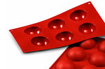 Moule professionnel en silicone Silikomart Silicon Flex 300x175mm 8 demi-sphères 6cm