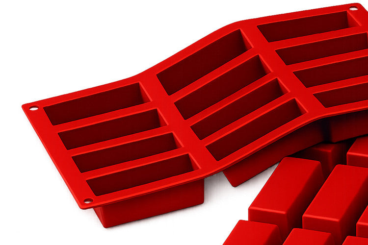 Moule en silicone professionnel Silikomart Silicon Flex 300x175mm 12 mini cakes