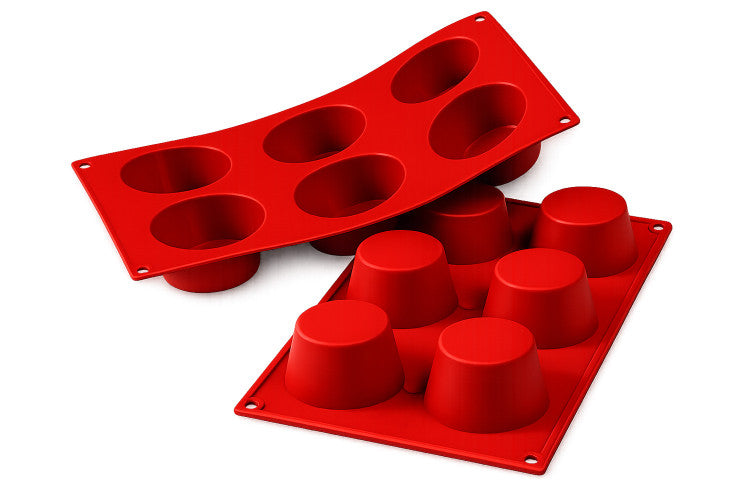 Moule en silicone professionnel Silikomart Silicon Flex 300x175mm 6 muffins 6.9cm