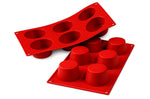 Moule en silicone professionnel Silikomart Silicon Flex 300x175mm 6 muffins 6.9cm
