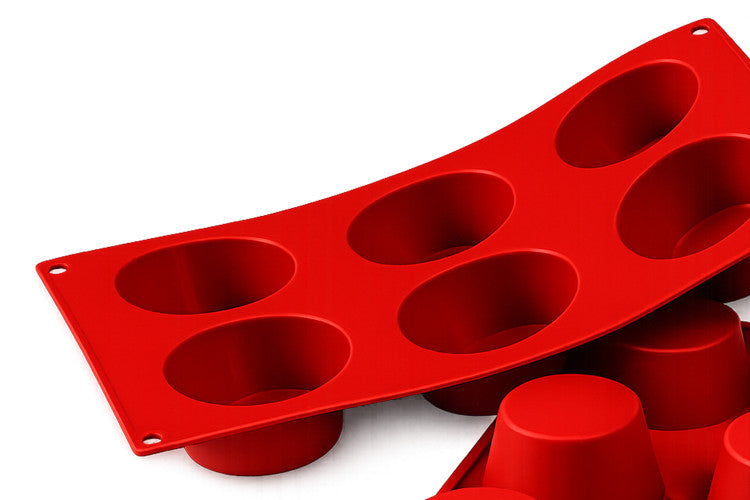 Moule en silicone professionnel Silikomart Silicon Flex 300x175mm 6 muffins 6.9cm