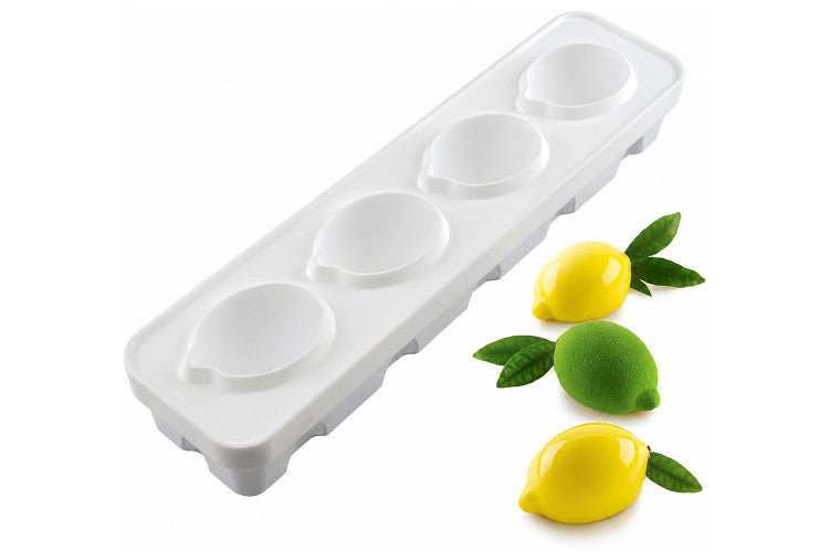 Moule pâtissier 4 citrons Silikomart en silicone blanc