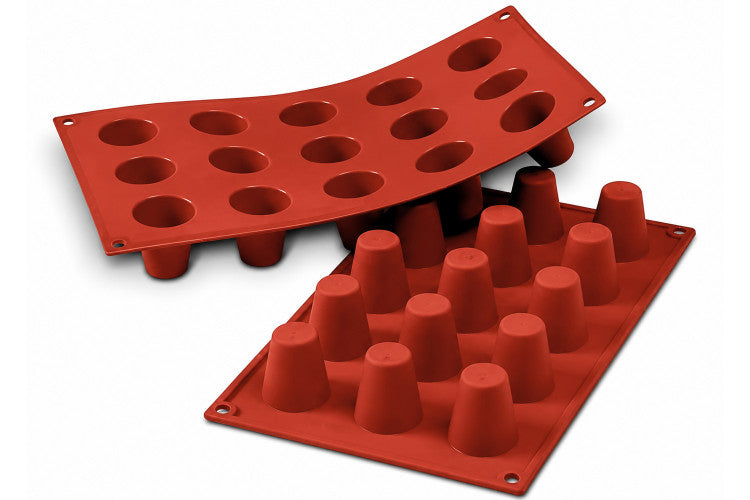 Moule en silicone professionnel Silikomart Silicon Flex 300x175mm 15 babas 3.5cm