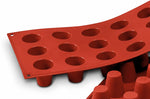 Moule en silicone professionnel Silikomart Silicon Flex 300x175mm 15 babas 3.5cm