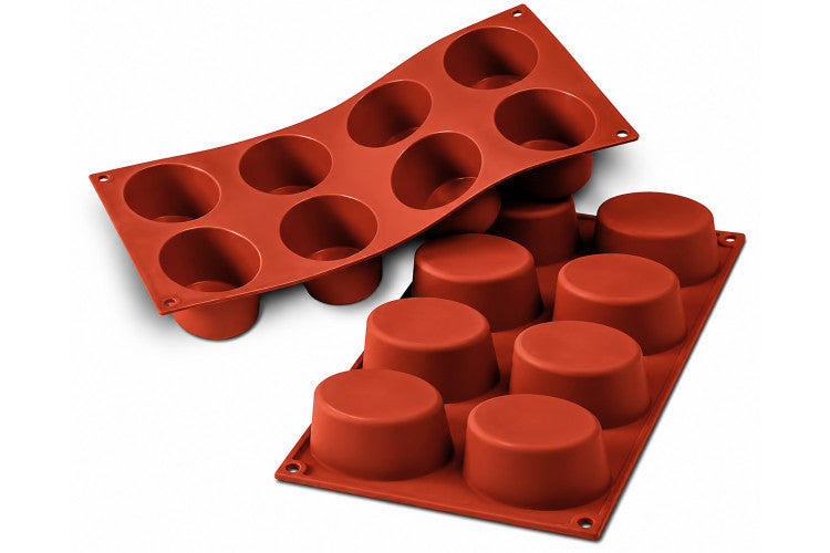 Moule en silicone professionnel Silikomart Silicon Flex 300x175mm 8 formes ovales