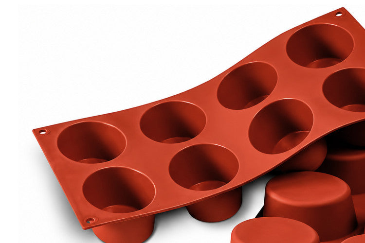 Moule en silicone professionnel Silikomart Silicon Flex 300x175mm 8 formes ovales