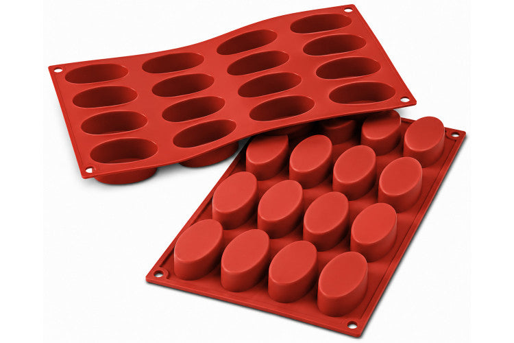 Moule en silicone professionnel Silikomart Silicon Flex 300x175mm 16 petits fours ovales