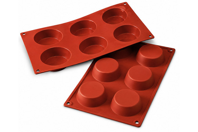 Moule en silicone professionnel Silikomart Silicon Flex 300x175mm 6 tartelettes 7cm