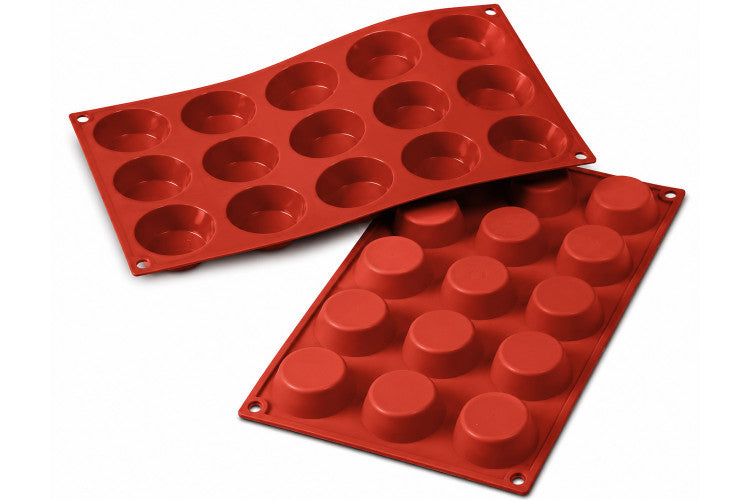 Moule en silicone professionnel Silikomart Silicon Flex 300x175mm 15 tartelettes 5cm