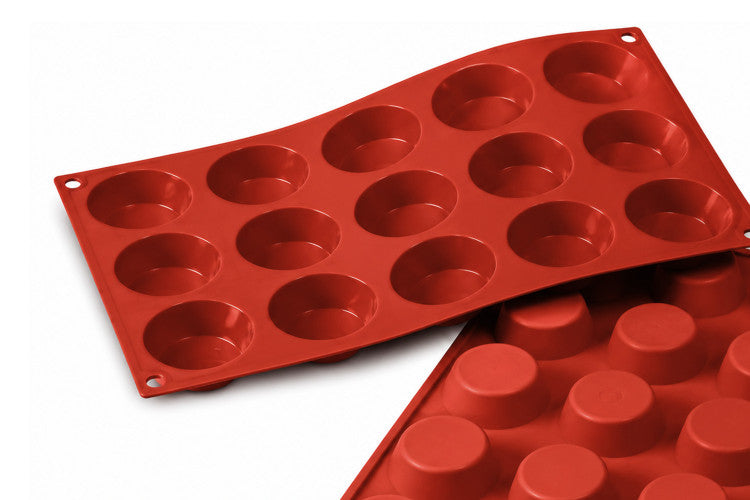 Moule en silicone professionnel Silikomart Silicon Flex 300x175mm 15 tartelettes 5cm