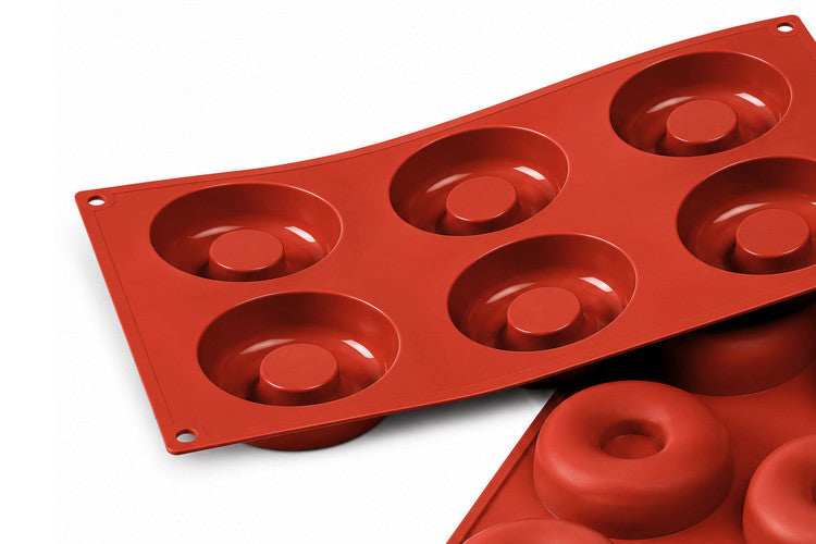 Moule en silicone professionnel Silikomart Silicon Flex 300x175mm 6 savarins 7.2cm