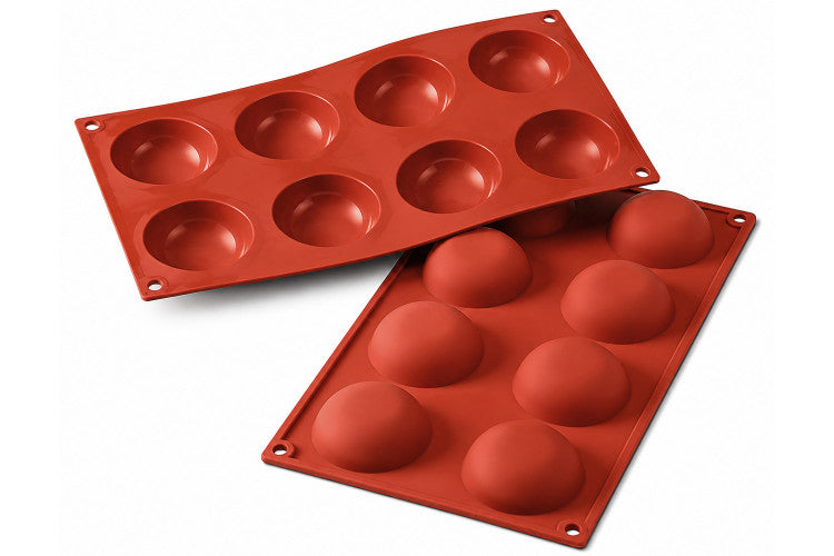 Moule en silicone professionnel Silikomart Silicon Flex 300x175mm 8 pomponnettes 6cm
