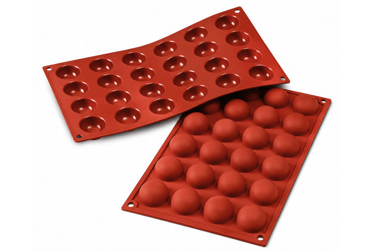 Moule en silicone professionnel Silikomart Silicon Flex 300x175mm 24 pomponnettes 3.4cm