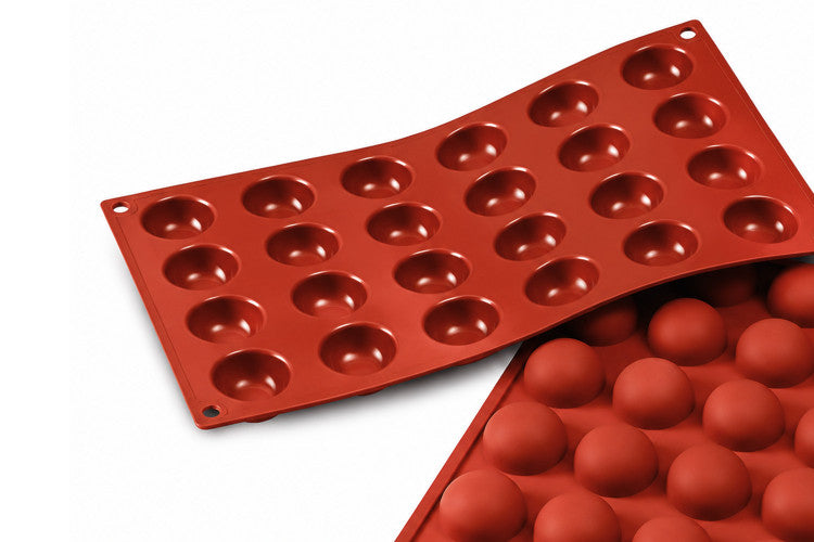 Moule en silicone professionnel Silikomart Silicon Flex 300x175mm 24 pomponnettes 3.4cm
