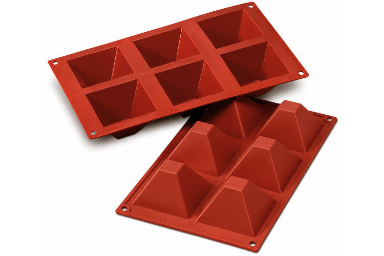 Moule en silicone professionnel Silikomart Silicon Flex 300x175mm 6 pyramides