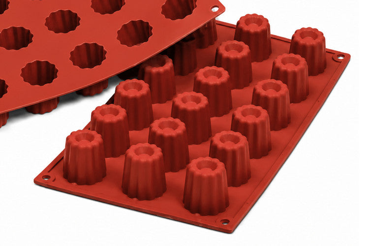 Moule en silicone professionnel Silikomart Silicon Flex 300x175mm 18 mini cannelés