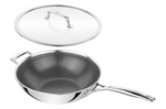 Wok Zwilling Peak Ceraforce® HyCoat en inox et revêtement céramique avec couvercle en verre 30cm