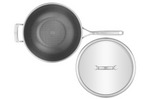 Wok Zwilling Peak Ceraforce® HyCoat en inox et revêtement céramique avec couvercle en verre 30cm