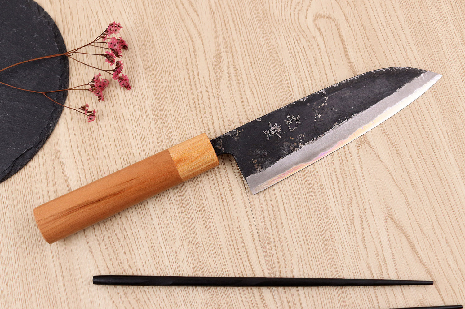 Couteau santoku 16,5cm japonais artisanal Kouki Hashimoto BS2