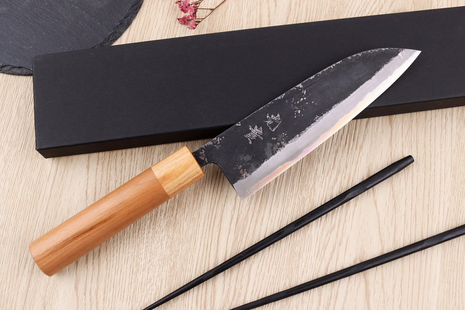 Couteau santoku 16,5cm japonais artisanal Kouki Hashimoto BS2