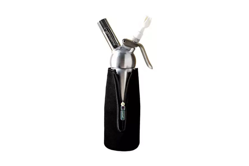 Siphon Mastrad en aluminium pour préparations chaudes et froides 0,5L + étui
