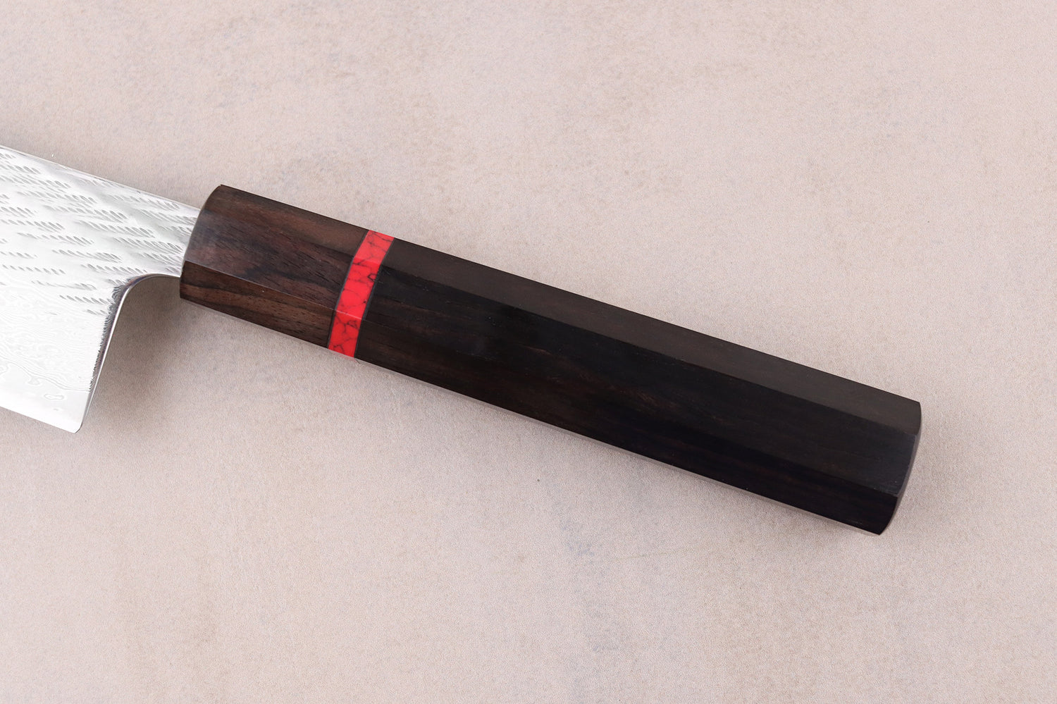 Couteau de chef 24cm japonais artisanal Wusaki Nawame AUS10 damas