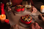 Set de 2 plats four Peugeot Appolia For You cœur rouge en céramique 13.5cm