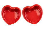 Set de 2 plats four Peugeot Appolia For You cœur rouge en céramique 13.5cm