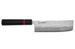 Couteau nakiri 16,5cm japonais artisanal Wusaki Nawame AUS10 damas