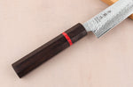 Couteau sujihiki 24cm japonais artisanal Wusaki Nawame AUS10 damas