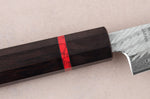 Couteau sujihiki 24cm japonais artisanal Wusaki Nawame AUS10 damas