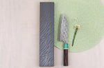 Couteau santoku 16,5cm japonais artisanal Makoto Kurosaki Samidorizuki SGStrix
