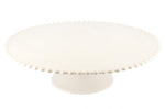 Présentoir à gâteau sur pied Patisdécor en céramique avec bord perlé 31cm
